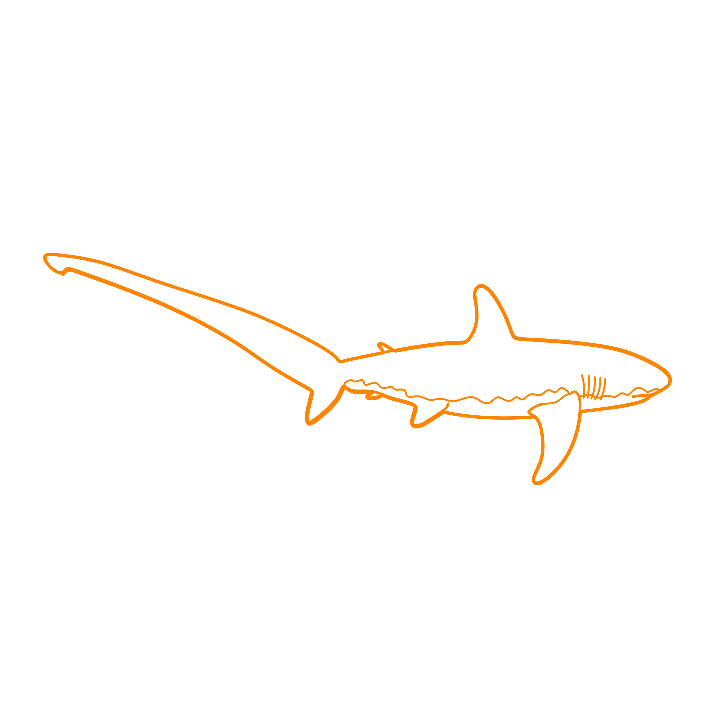 Animals Sharks Thresher Shark Engraving Svg Design Free Vectors
